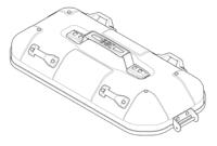 GIVI DLM36 Bovenschaal, Onderschaal & deksel voor koffers op de moto, Rechts Aluminium ZDLM36ARCM