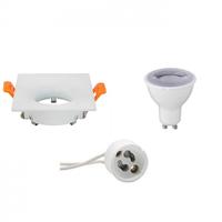Dimbare LED Spot Set 6W GU10 - Vierkant Inbouw - Mat Wit 3000K