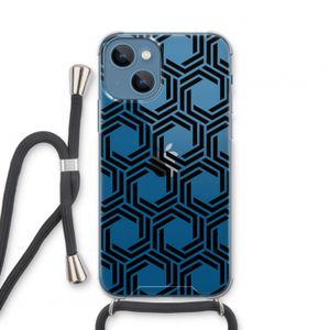 Geometrisch patroon: iPhone 13 mini Transparant Hoesje met koord