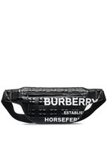 Burberry Pre-Owned sac banane matelassé à imprimé Horseferry - Noir