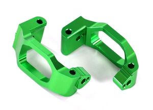 Caster blocks (c-hubs), 6061-T6 aluminum (green-anodized), left & right/ 4x22mm pin (4)/ 3x6mm BCS (4)/ retainers (4) (TRX-8932G)