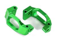 Caster blocks (c-hubs), 6061-T6 aluminum (green-anodized), left & right/ 4x22mm pin (4)/ 3x6mm BCS (4)/ retainers (4) (TRX-8932G) - thumbnail