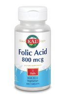KAL Foliumzuur 800mcg & B12 (100 tab)