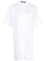 Karl Lagerfeld robe-chemise courte à broderies anglaises - Blanc