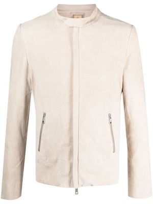 Giorgio Brato veste en cuir à fermeture zippée - Tons neutres