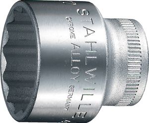 Stahlwille Dopsleutelbit | 3/8 inch 12-kant | sleutelwijdte 7 mm | lengte 24 mm | 1 stuk - 02010007 02010007