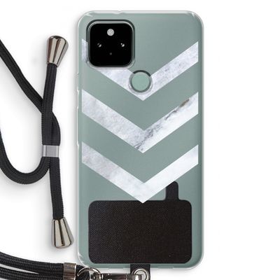 Marmeren pijlen: Pixel 5 Transparant Hoesje met koord