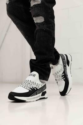 Versace Jeans Couture Fondo Logo Dynamic Sneakers Heren Wit - Maat 41 - Kleur: WitZwart | Soccerfanshop