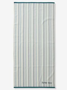 Bad-/strandlaken fouta personaliseerbaar blauw, gestreept