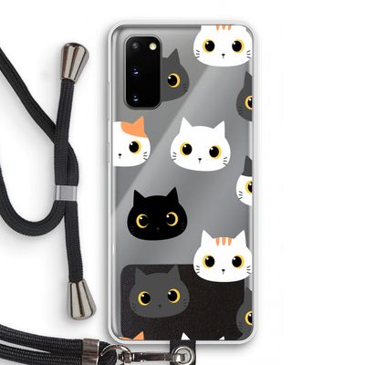 Katten: Samsung Galaxy S20 Transparant Hoesje met koord