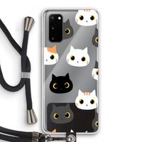 Katten: Samsung Galaxy S20 Transparant Hoesje met koord