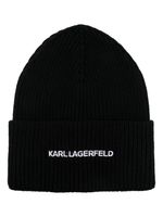 Karl Lagerfeld bonnet Essential à logo brodé - Noir - thumbnail