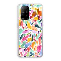 Watercolor Brushstrokes: Oppo A94 5G Transparant Hoesje