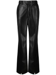 Nanushka pantalon bootcut en cuir artificiel - Noir