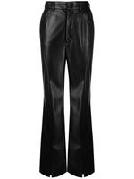 Nanushka pantalon bootcut en cuir artificiel - Noir - thumbnail