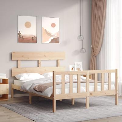 Bedframe zonder matras massief grenenhout 140x200 cm