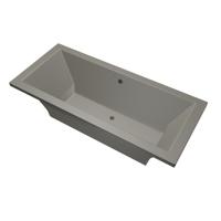 Xenz Society Duobad - 170x75x53 - afvoer Midden - acryl - cement 6870-06