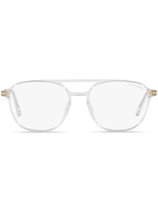 TOM FORD Eyewear lunettes de soleil à monture pilote transparente - Tons neutres