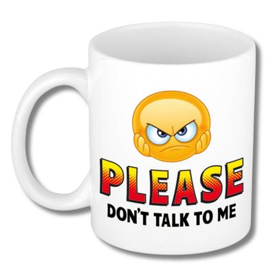 Collega Cadeau Koffiemok - wit - Dont talk to me - 300 ml - Kantoorhumor serie Collega Cadeau Koffiemok - wit - Dont talk to me - 300 ml - Kantoorhumor serie