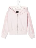 Givenchy Kids hoodie zippé à lien de resserrage - Rose - thumbnail