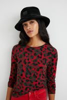 Slim fit T-shirt met dierenprint - RED - XL Slim fit T-shirt met dierenprint - RED - XL