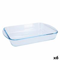 Ovenschaal Pyrex Classic Vidrio Transparant Glas Rechthoekig 35 x 23 x 6 cm (6 Stuks)