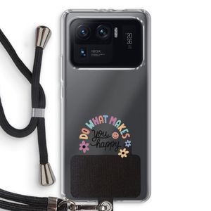 Happy days: Xiaomi Mi 11 Ultra Transparant Hoesje met koord
