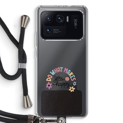 Happy days: Xiaomi Mi 11 Ultra Transparant Hoesje met koord