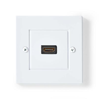 Nedis HDMI™ Wandcontactdoos | 1x HDMI™ Female | 4K@60Hz | HDMI™ Output | Zwart | 18 Gbps | Verguld | Doos - CVGB34950WT