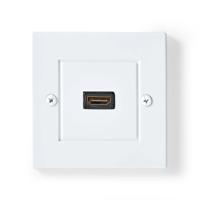 Nedis HDMI™ Wandcontactdoos | 1x HDMI™ Female | 4K@60Hz | HDMI™ Output | Zwart | 18 Gbps | Verguld | Doos - CVGB34950WT