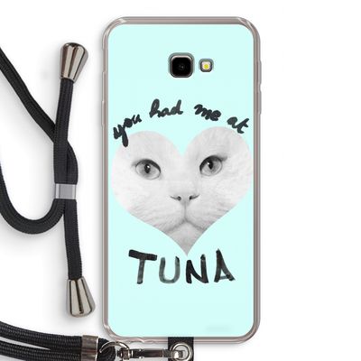 You had me at tuna: Samsung Galaxy J4 Plus Transparant Hoesje met koord