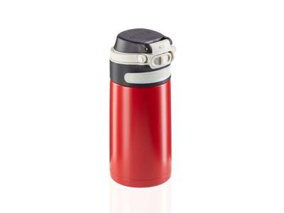Leifheit 03245 reisdrinkbeker 350 ml Zwart, Rood Roestvrijstaal