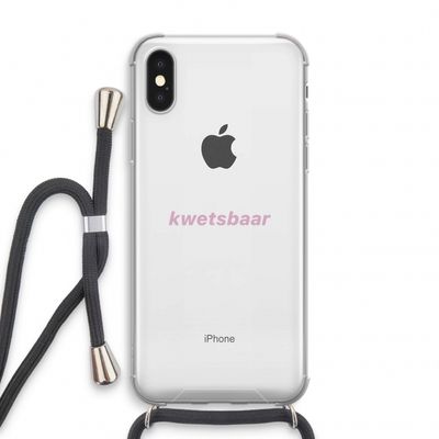 kwetsbaar: iPhone XS Transparant Hoesje met koord