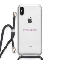 kwetsbaar: iPhone XS Transparant Hoesje met koord