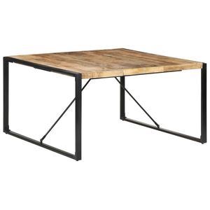 vidaXL Eettafel 140x140x75 cm ruw mangohout