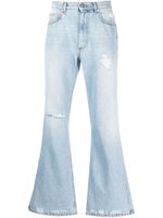 ERL jean évasé à effet usé - Bleu