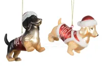 Kerstornament Teckel Assorti 1st