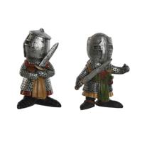 Decoratieve figuren Home ESPRIT Grijs 6 x 4 x 9 cm (2 Stuks)