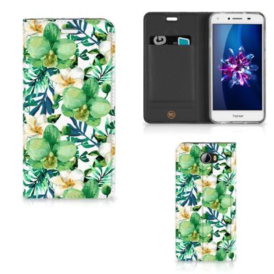 Huawei Y5 2 | Y6 Compact Smart Cover Orchidee Groen Huawei Y5 2 | Y6 Compact Smart Cover Orchidee Groen