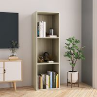 Boekenkast/tv-meubel 36x30x114cm bewerkt hout sonoma eikenkleur