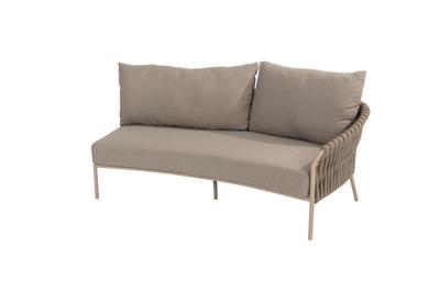 Comino organische 2-zits lounge bank armleuning links latte - 4so