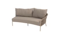 Comino organische 2-zits lounge bank armleuning links latte - 4so