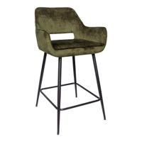 Fal LOW Velvet Green Barkruk (set van 2)
