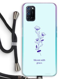 Bloom with grace: Oppo A92 Transparant Hoesje met koord