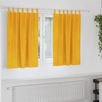 VidaXL Verduisterende gordijnen 2 pcs mosterdgeel 140 x 140 cm fluweel