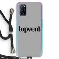 Topvent Grijs Zwart: Oppo A52 Transparant Hoesje met koord