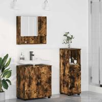 Badkamermeubelset 3 pcs Gerookt eiken 61 x 35 x 64 cm