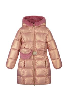 Le Chic winter winterjas meisjes - roze - Bodhi - furry, lang, tas