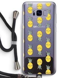 Ananas: Samsung Galaxy S8 Plus Transparant Hoesje met koord