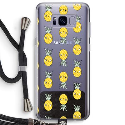 Ananas: Samsung Galaxy S8 Plus Transparant Hoesje met koord